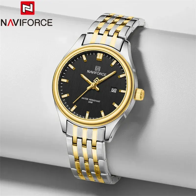 Naviforce NF8039 Two-tone Couple Watch